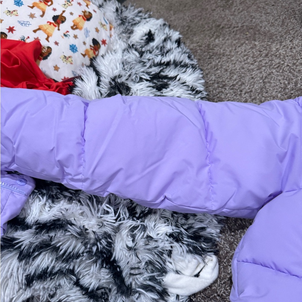🥞Snow sport short Purple Puffer warm Jacket - Picture 5 of 16